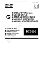 ZENOAH KOMATSU BC2000 Manual De Instrucciones