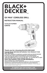 Black and Decker LDX112CR Manual De Instrucciones