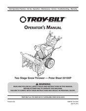 Troy-Bilt Polar Blast 3310XP Manual Del Usuario