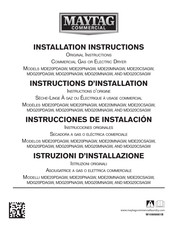 Maytag Commercial MDE20CSAGW Instrucciones De Instalación