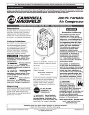 Campbell Hausfeld HJ3007 Manual Del Usuario
