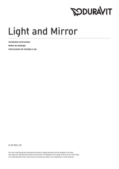 DURAVIT Light and Mirror LM 7821 L Instrucciones De Montaje Y Uso