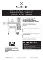 Masterbuilt GRAVITY GRIDDLE Serie Manual De Instrucciones