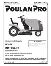 Poulan Pro PP175A42 Manual Del Usuario