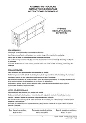 Hudson & Canal TV0397 Instrucciones De Montaje / Manejo / Garantía