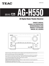 Teac AG-H550 Manual Del Usuario