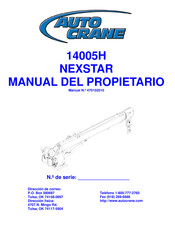 Auto Crane NEXSTAR 14005H Manual Del Propietário