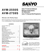 Sanyo AVM-2550S Manual Del Propietário