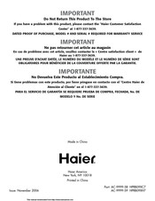 Haier HPR09XC7OM Manual Del Usuario