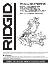 RIDGID EXACTLINE MS1250LZ1 Manual Del Operador