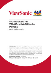 ViewSonic VS17471 Guia Del Usuario