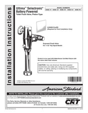 American Standard Ultima Selectronic 606B.121 Instrucciones De Instalación