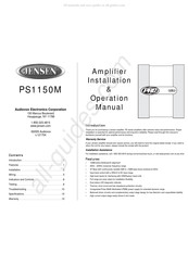 Jensen PS1150M Manual De Instalación Y Operación