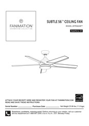 Fanimation SUBTLE 56 Manual De Instrucciones