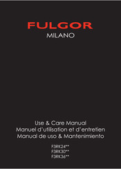 Fulgor Milano F3RK36 Serie Manual De Uso & Mantenimiento