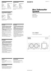 Sony XS-L120B5D Instrucciones