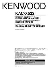 Kenwood KAC-X522 Manual De Instrucciones