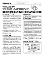 Broan 100HFL Manual De Instrucciones