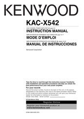 Kenwood KAC-X542 Manual De Instrucciones