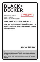 Black and Decker HNVC215BW Traducido De Las Instrucciones Originales