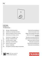 Franke F3ET2004 Instrucciones De Montaje Y Servicio