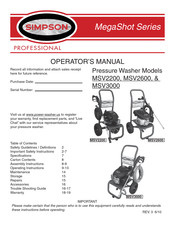 Simpson MegaShot MSV2600 Manual Del Operador