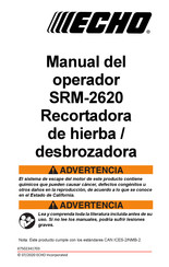 Echo SRM-2620 Manual Del Operador