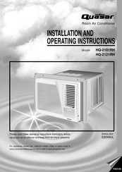 Quasar HQ-2101RH Instrucciones De Instalación Y Funcionamiento