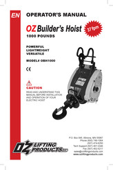 OZ Lifting Products OBH1000 Manual Del Usuario