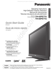 Panasonic TH-50PE77U Guia De Inicio Rapido