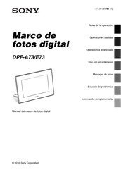 Sony S-Frame DPF-A73 Manual De Instrucciones