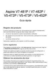 Acer Aspire V7-481P Guía Rápida