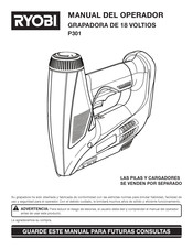 Ryobi P301 Manual Del Operador