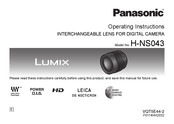 Panasonic Lumix H-NS043E Instrucciones De Operación