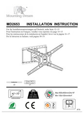 Mounting Dream MD2653 Instrucciones De La Instalación