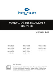 Frigicoll Kaysun AKAY-CF 35 DR10 Manual De Instalación Y Usuario