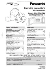 Panasonic NN-H934 Instrucciones De Operación