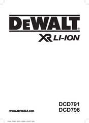 DeWalt DCD796M2 Traducido De Las Instrucciones Originales