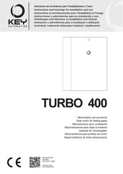 Key Automation TURBO 400 Manual De Instrucciones