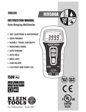 Klein Tools MM500A Manual De Instrucciones