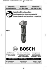 Bosch PS10BN Instrucciones De Funcionamiento Y Seguridad