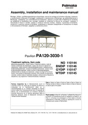 Lemeks Palmako PA120-3030-1 Instrucciones De Montaje, Instalación Y Mantenimiento