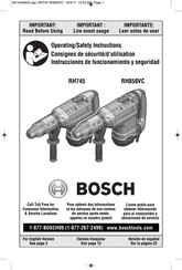 Bosch RH745 Instrucciones De Funcionamiento Y Seguridad