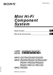 Sony MHC-RG444S Manual De Instrucciones