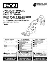 Ryobi P2908 Manual Del Operador