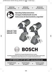 Bosch GDS18V-740C Instrucciones De Funcionamiento Y Seguridad