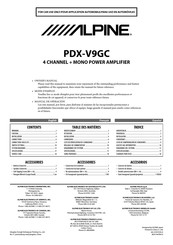 Alpine PDX-V9GC Manual De Operación