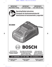 Bosch BC3680 Instrucciones De Funcionamiento Y Seguridad