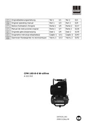 Schneider Airsystems CPM 160-8-6 W-oilfree Manual De Instrucciones Original