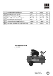 Schneider Airsystems BAM 250-10-50 W Manual De Instrucciones Original